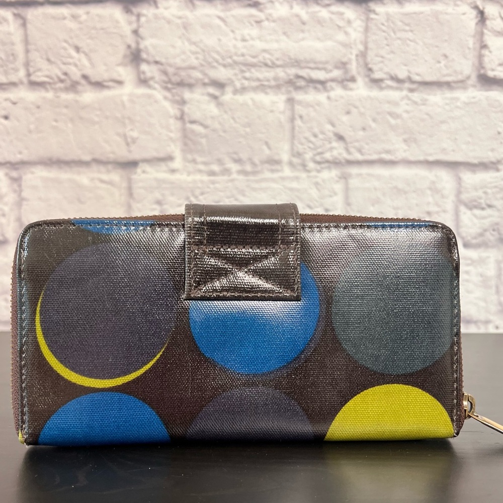 Boden Coated Canvas Zip-Around Polka Dot Wallet - Picture 2 of 14